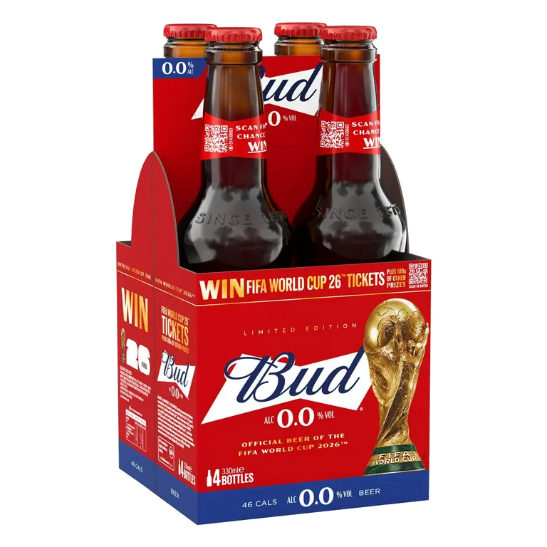 4 x 330ml Zero 0% Alcohol Free Beer Bottles