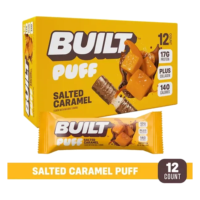 Puff Protein Bar, , Salted Caramel, 12ct Box