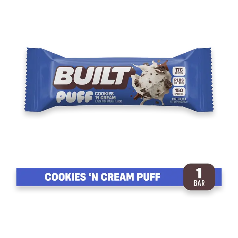 Puff Cookies 'N Cream Protein Bar