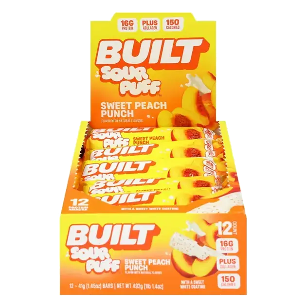 Sour Puff Sweet Peach Punch Protein Snack