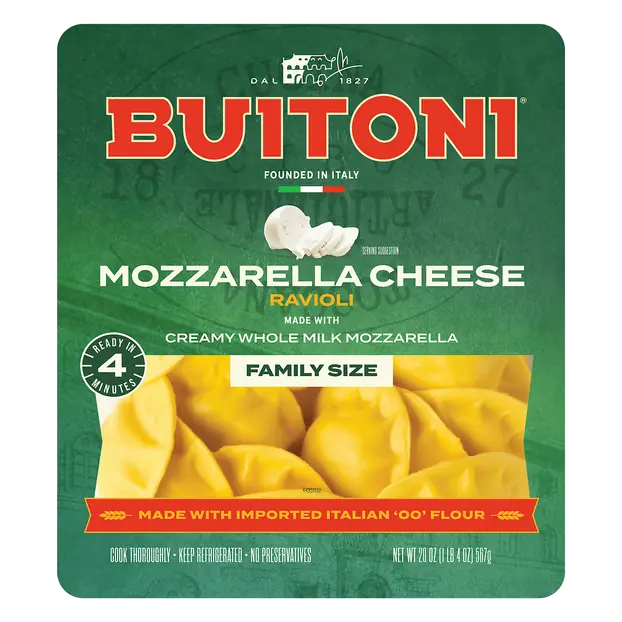 Mozzarella Cheese Ravioli Pasta Family Size Fresh