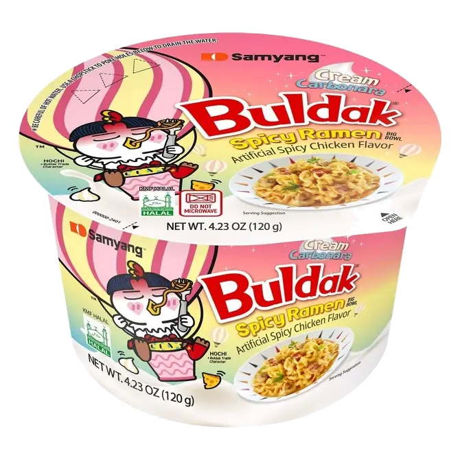 Samyang Buldak Creamy Carbonara Ramen Big Bowl, 4.23oz