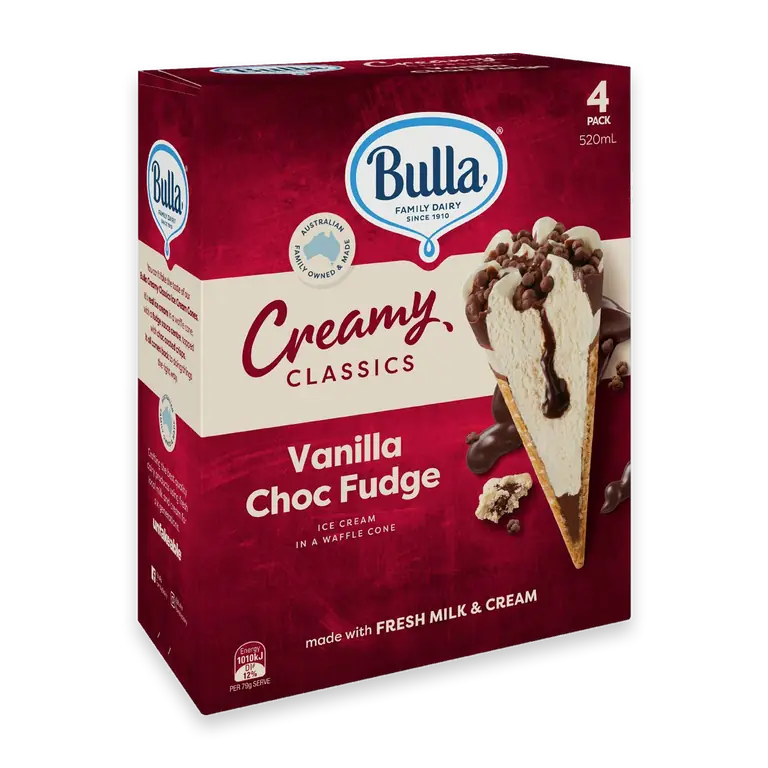 Creamy Classics Cones Vanilla Fudge