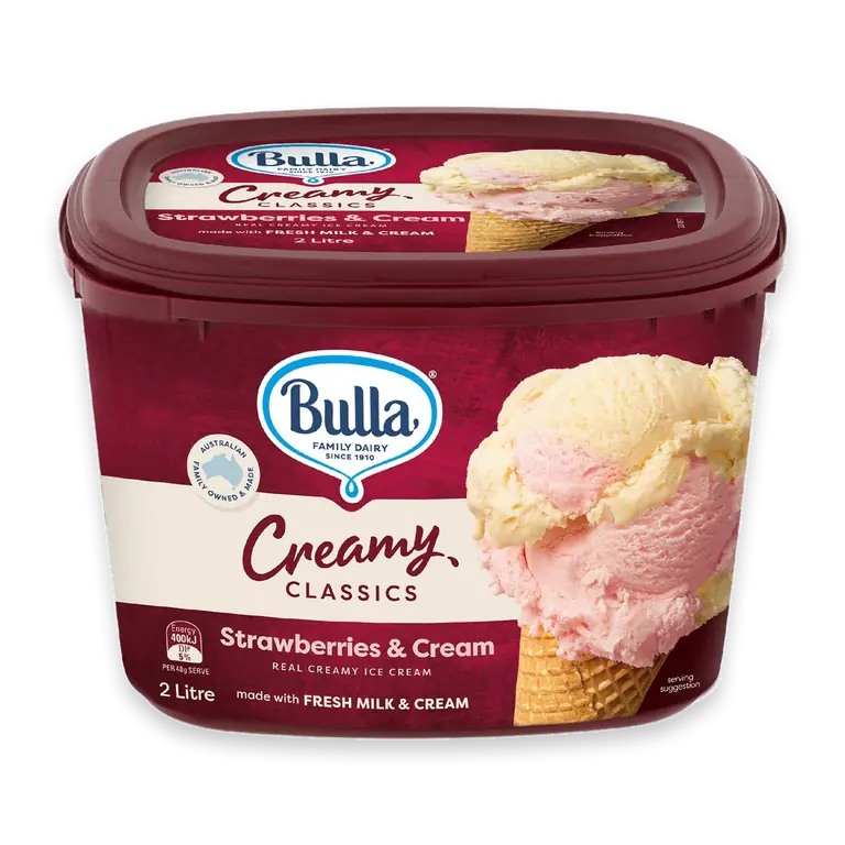 Creamy Classics Ice Cream Tub Strawberries & Cream