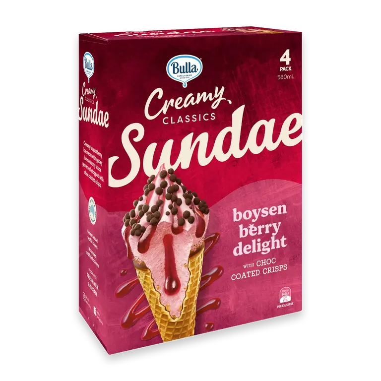 Creamy Classics Sundae Cones Boysenberry