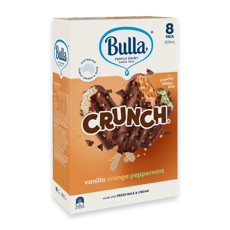 Crunch Ice Cream Orange Mint Vanilla