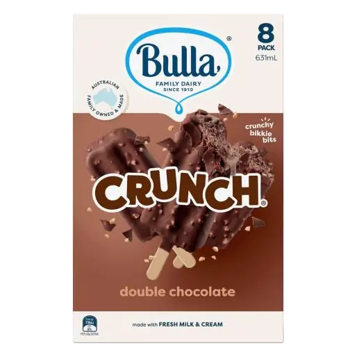 Double Chocolate Crunch Ice Cream Sticks 8 Pack