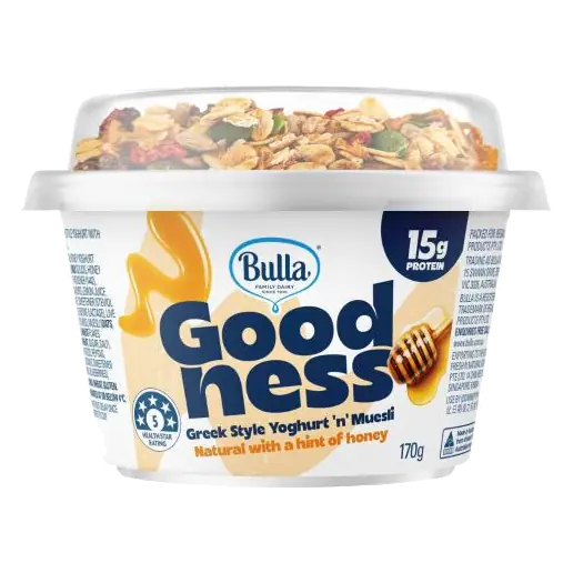 Goodness Greek Style Yoghurt 'n' Muesli Natural With Honey