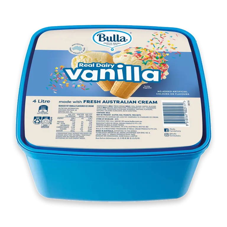 Ice Cream Vanilla Tub