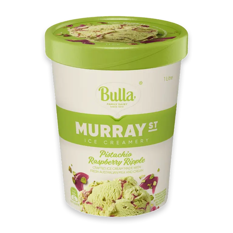 Bulla Murray Pistachio Raspberry Ripple Ice Cream