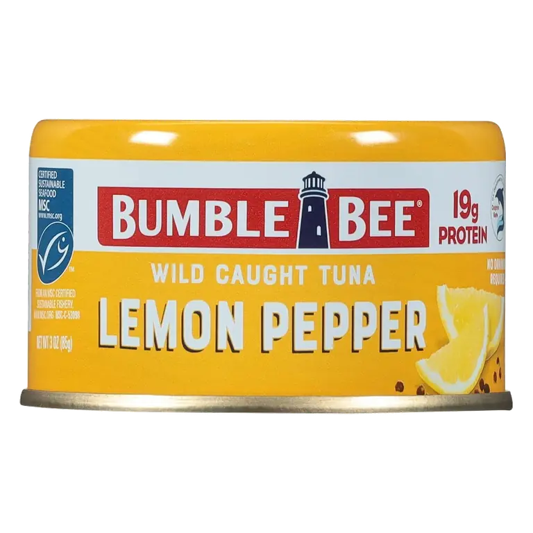 Bumble Bee Chunk Light Lemon Pepper Tuna, 3oz: Wild Caught, MSC Certified Seafood