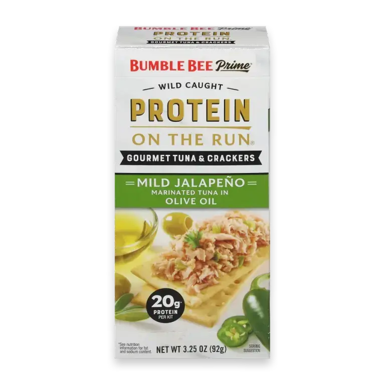 Prime Protein On The Run Olive Oil & Mild Jalapeno Tuna Snack Kit