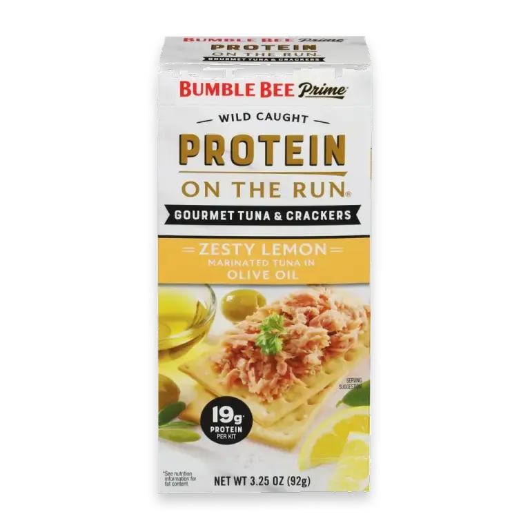 Protein On The Run Olive Oil & Zesty Lemon Tuna Snack Kit
