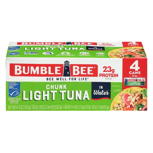 Wild Caught Chunk Light Tuna in Water - 4 ct