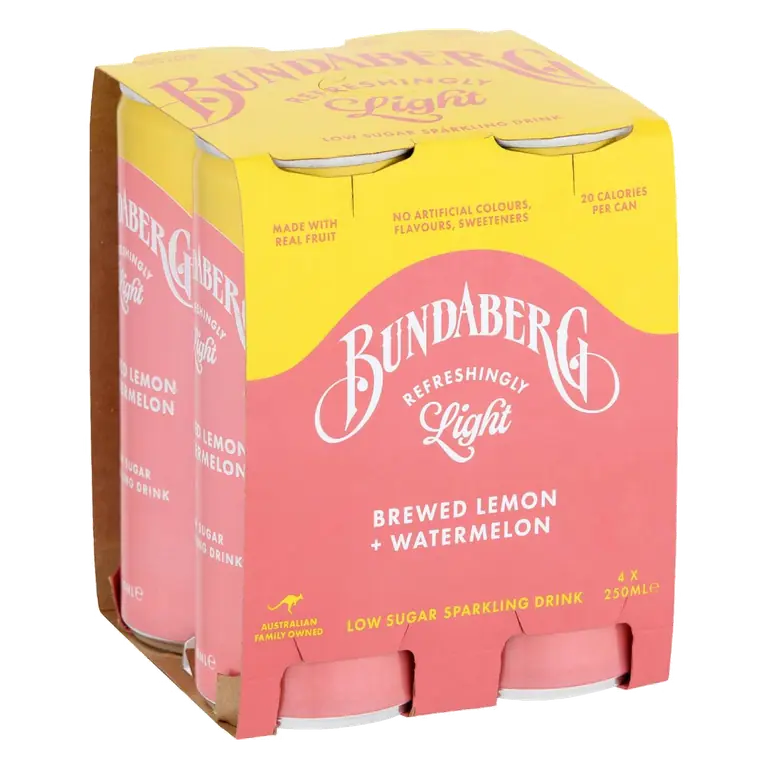 Refreshingly Light Sparkling Drink Watermelon & Lemon