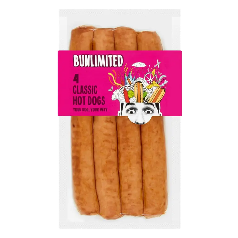 4 Classic Hot Dogs 280g