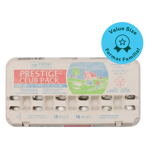 Prestige Club Pack Eggs Large Value Size 18 Count