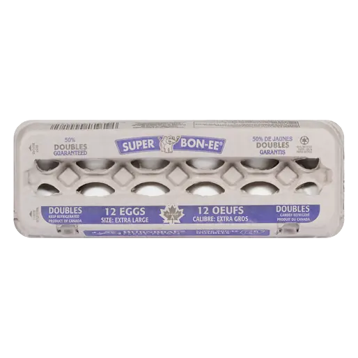 Super Bon-ee Eggs Double Yolk Extra Large 12 Count
