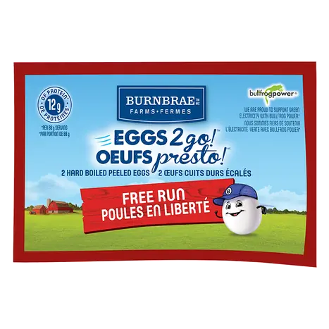 EGGS2go! 2 Hard Boiled Peeled Eggs Free Run 88 g