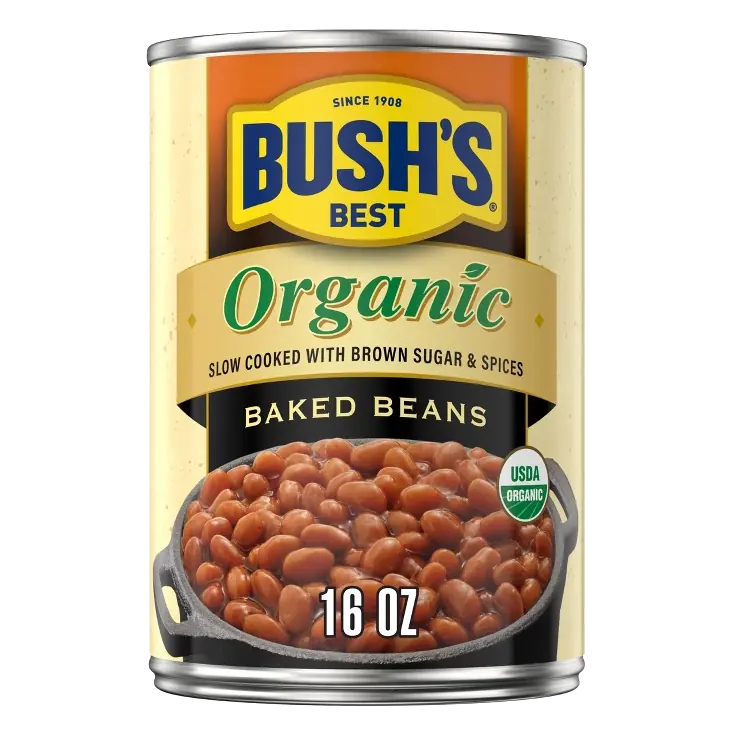 Bush's Organic Baked Beans, 16oz: Fat Free, Gluten-Free, Vegan