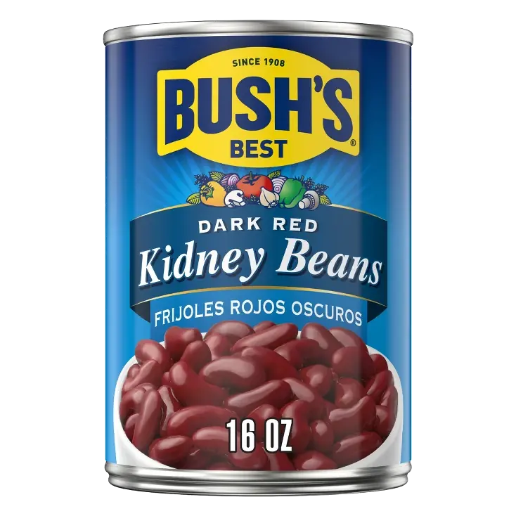Bush's Dark Red Kidney Beans, 16oz: Fat Free, No High Fructose Corn Syrup, Good Source of Fiber