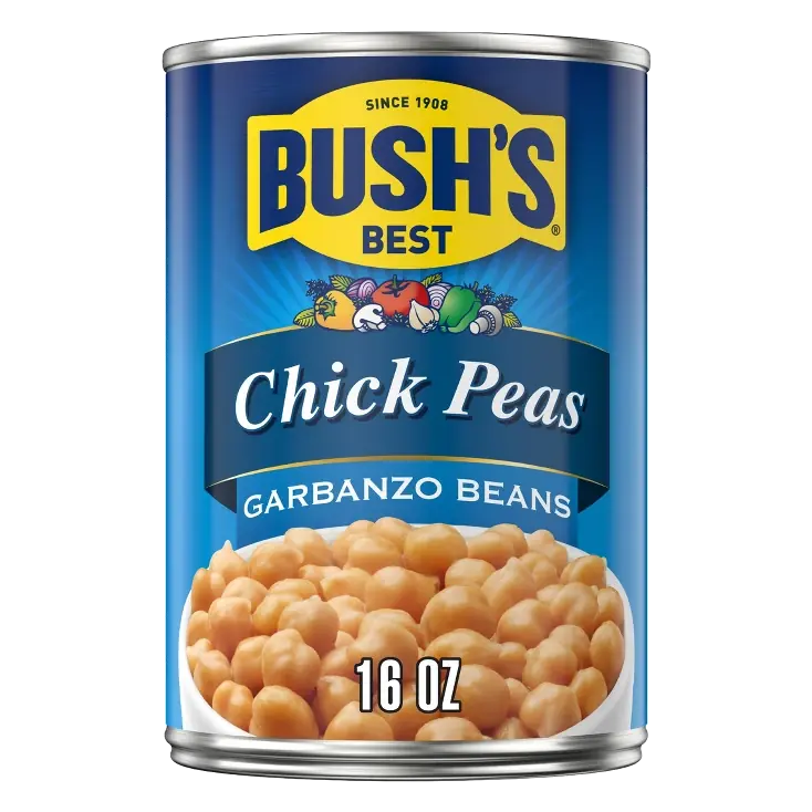 Bush's Garbanzo Beans, 16oz: Low Fat, No Added Sugar, Plant-Based