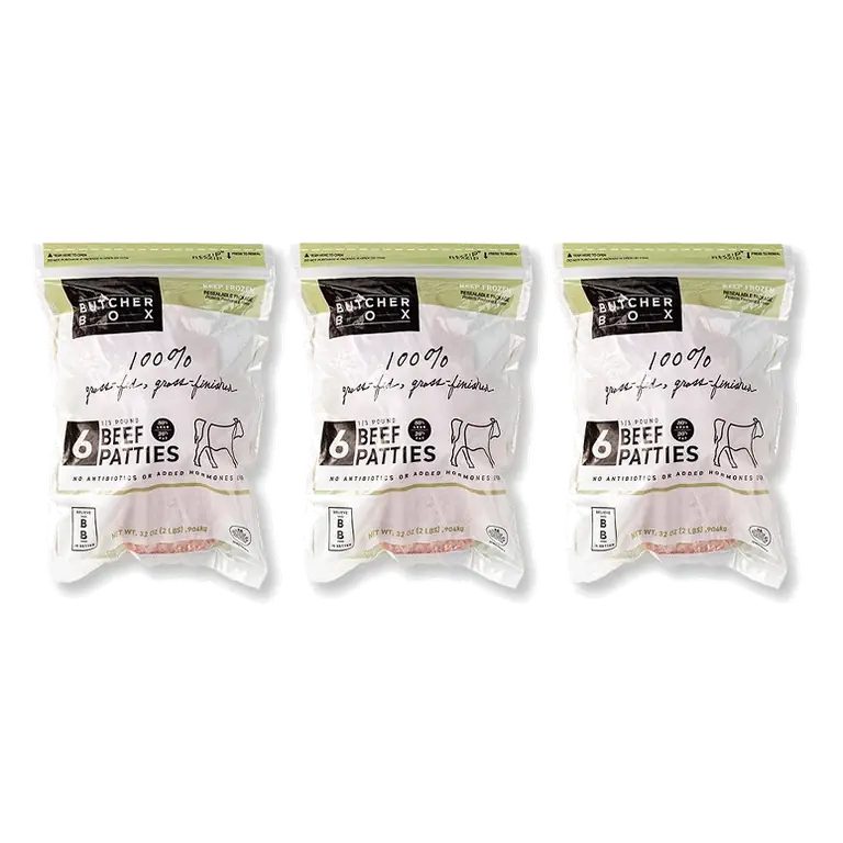 ButcherBox - 100% Grass-fed Beef Burger Bundle - Frozen - 5.96 lbs/18ct