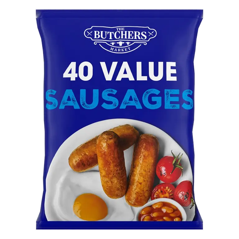 Butchers Market 40 (approx.) Value Sausages 1.8kg