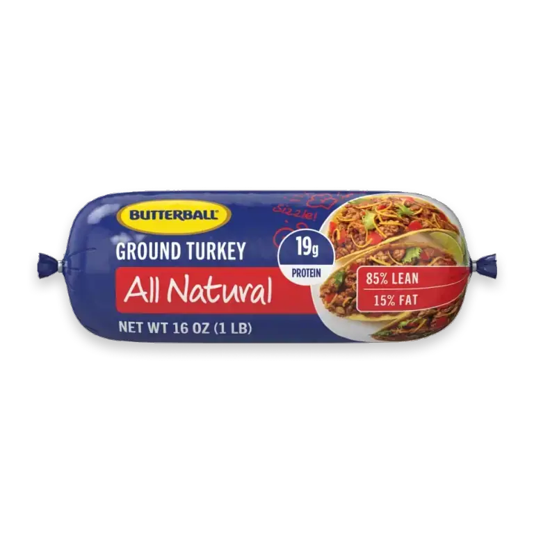 All Natural Fresh Ground Turkey, 85%/15%, 16oz Roll