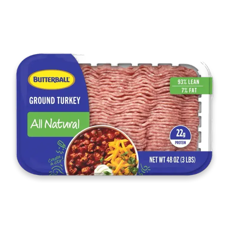 All Natural Fresh Ground Turkey, 93%/7%