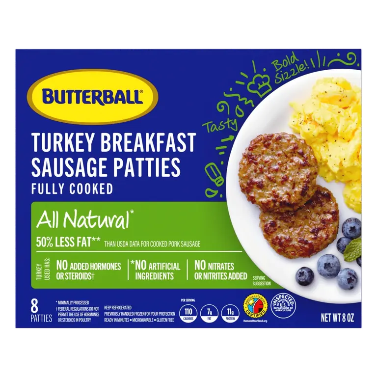 All Natural Turkey Breakfast Sausage Patties
