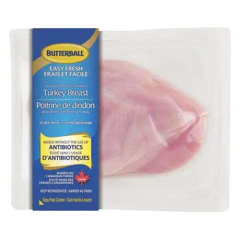 Fresh Turkey Breast Seasoned Boneless Skinless