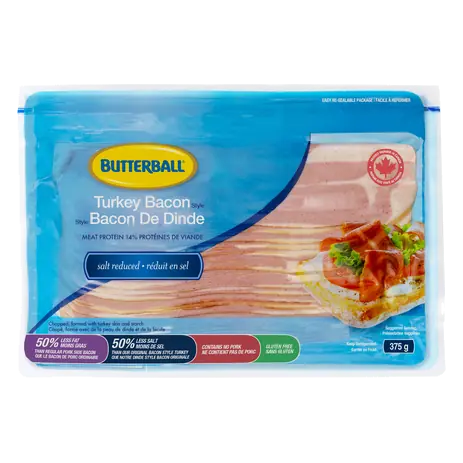 Turkey Bacon Reduced Salt 375 g