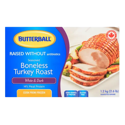 Frozen Seasoned Turkey Roast Boneless White & Dark 1.2 kg