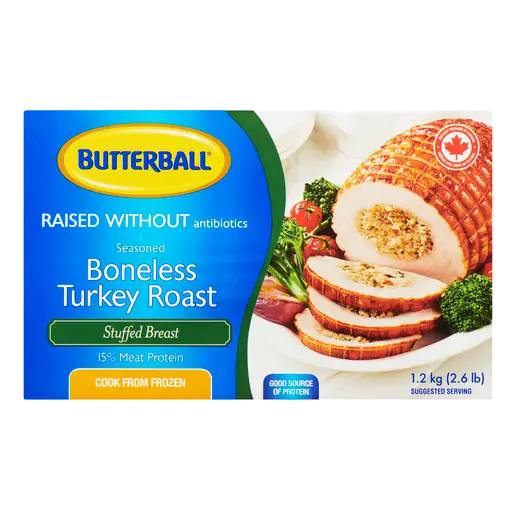 Frozen Turkey Roast Seasoned Boneless Stuffed Breast 1.2 kg