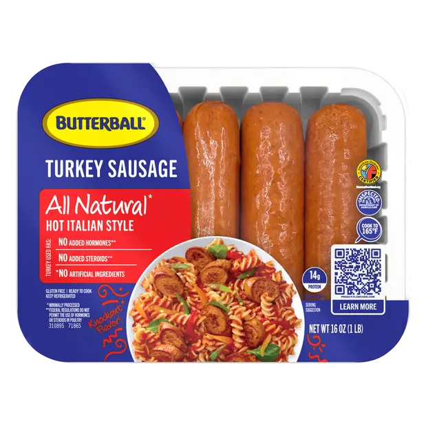 Natural Hot Italian Style Turkey Sausage - 5 ct