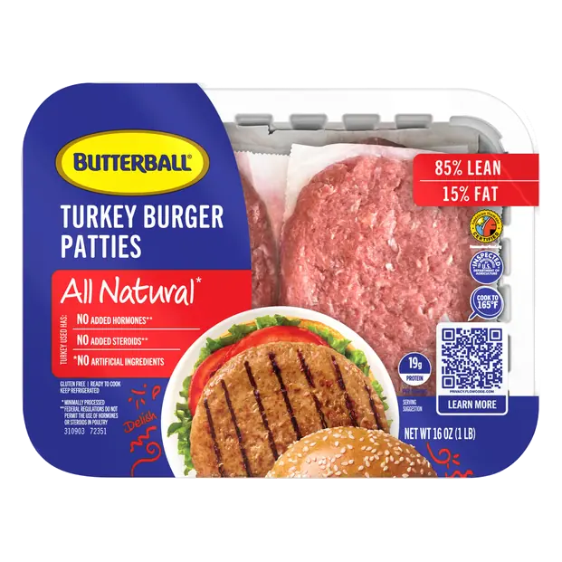 Turkey Burger Patties All Natural - 4 ct