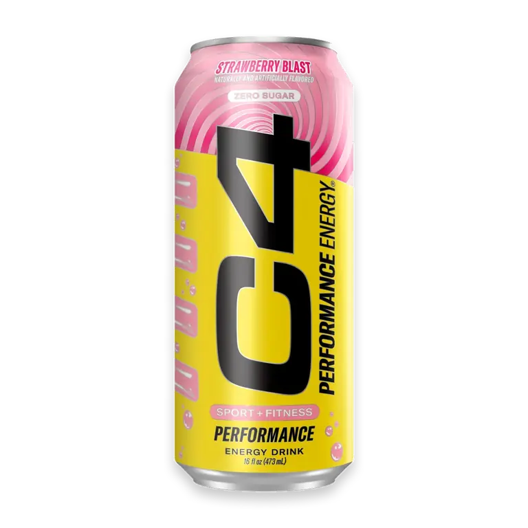 C4 Performance Strawberry Blast Energy Drink Can