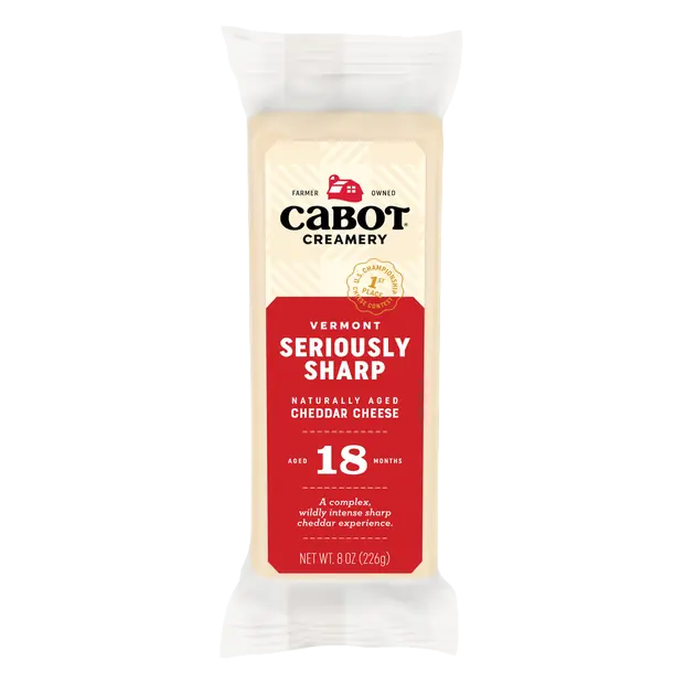 Aged Vermont Seriously Sharp White Cheddar Cheese Block