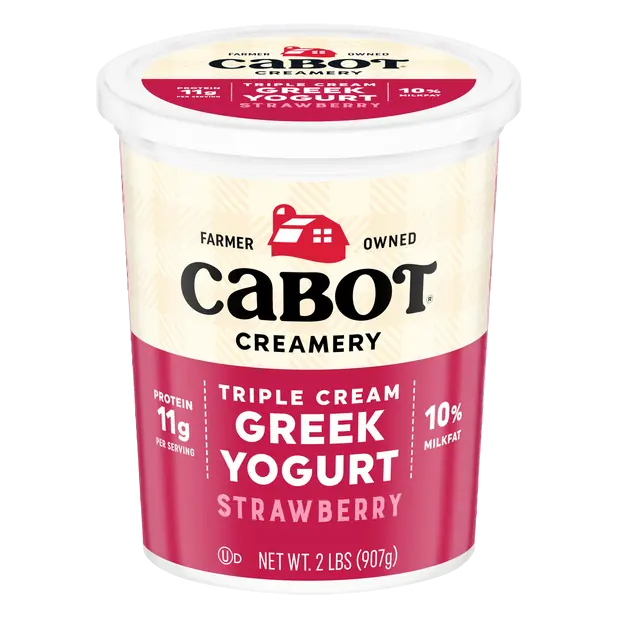 Creamery 10% Milk Fat Strawberry Triple Cream Greek Yogurt