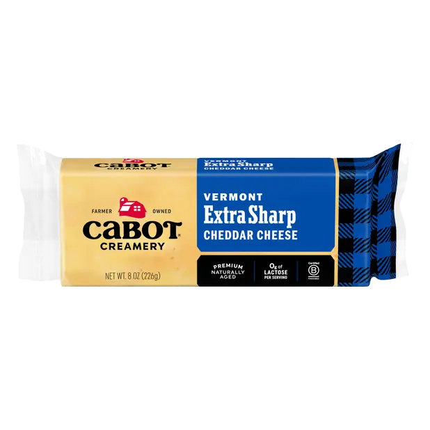 Creamery Aged Vermont Extra Sharp Yellow Cheddar Cheese Block