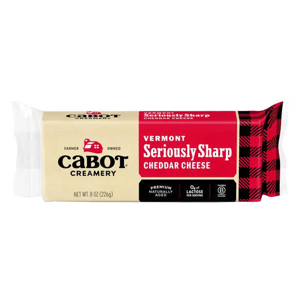Creamery Aged Vermont Seriously Sharp White Cheddar Cheese Block