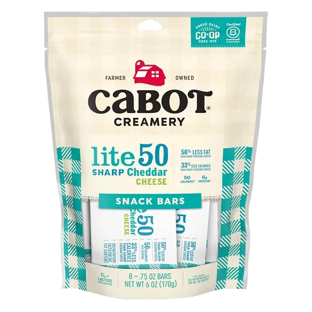 Cheese, Sharp Cheddar, Lite50, Snack Bars