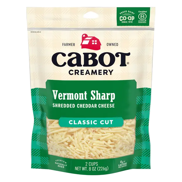 Creamery Classic Cut Shredded Vermont Sharp Cheddar Cheese