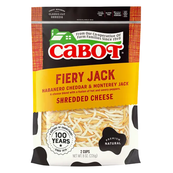 Cabot Fiery Jack Shredded Cheese
