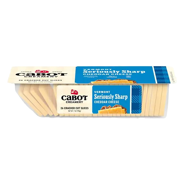 Cracker Cut Vermont Seriously Sharp Cheddar Cheese Slices
