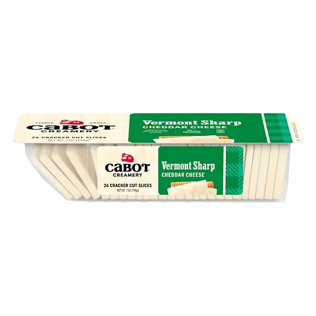 Cracker Cut Vermont Sharp Cheddar Cheese Slices
