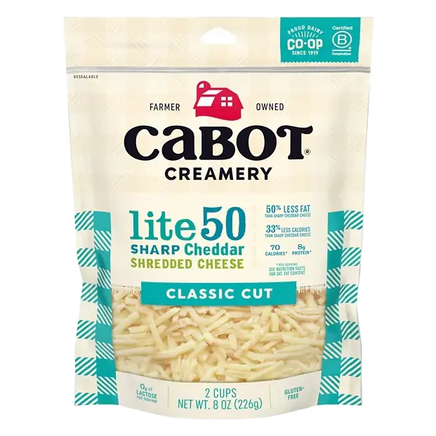 Lite 50 Classic Cut Sharp Cheddar Shredded Cheese