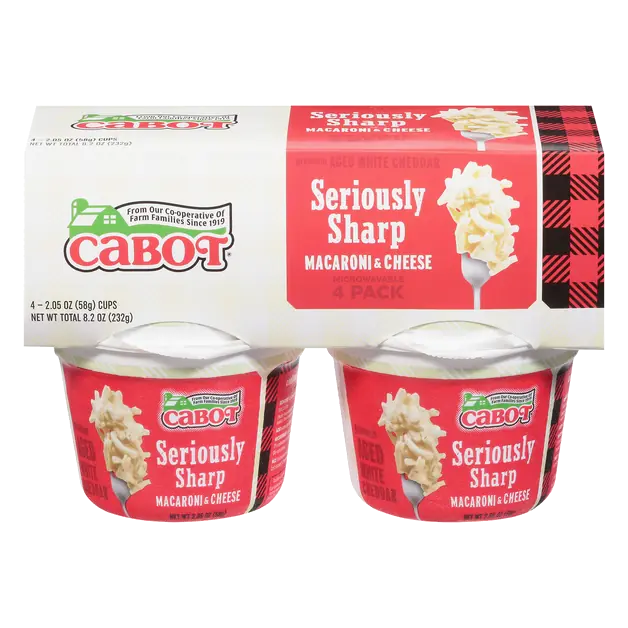 Seriously Sharp Macaroni & Cheese - 4 ct Microwavable