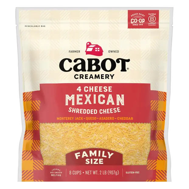Shredded Mexican 4 Cheese Family Size